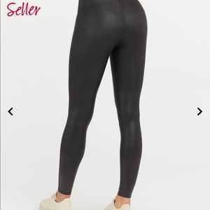 Spanx Faux Leather Leggings - small